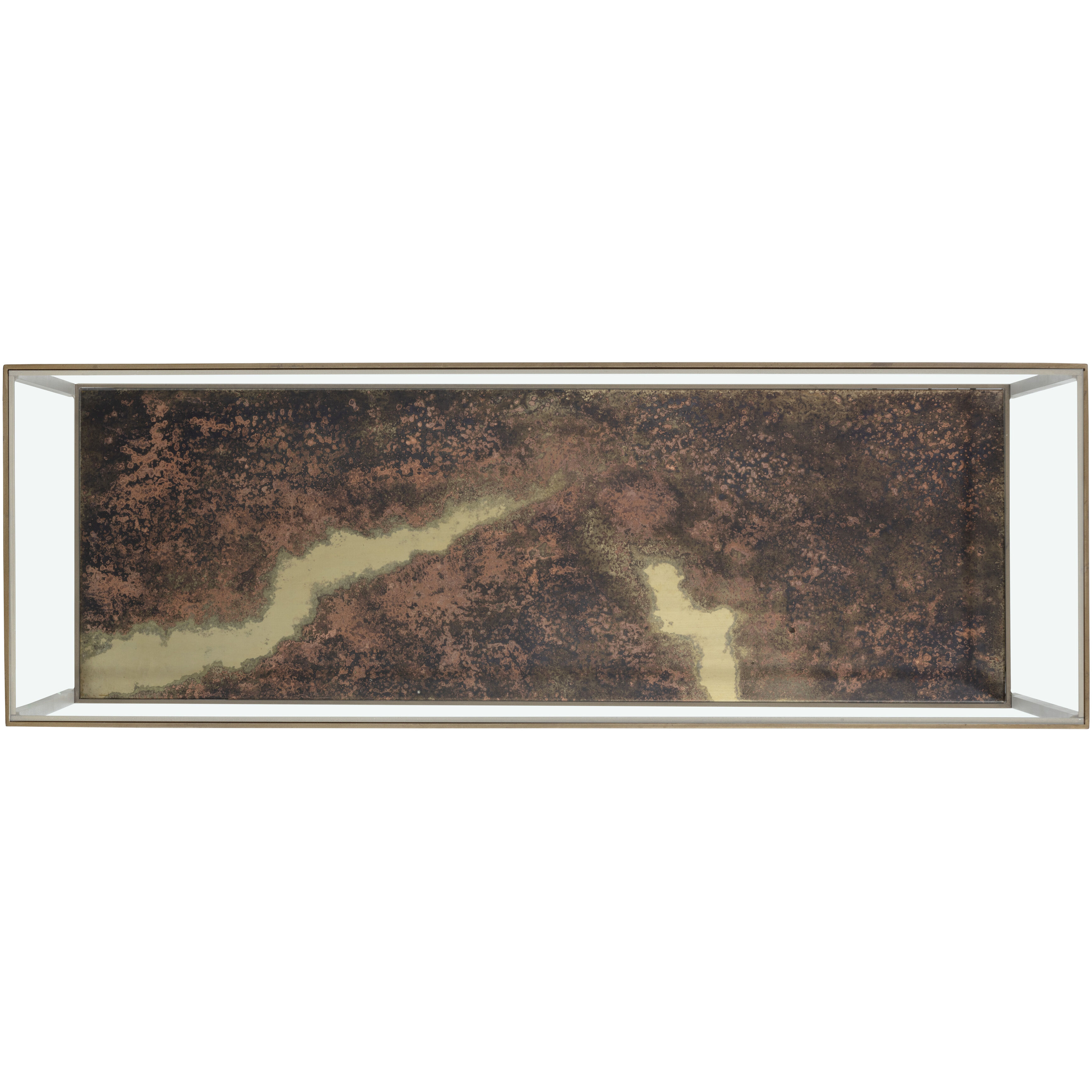 Concord 48 X 16.25 inch Clear / Antique Brass Console Table